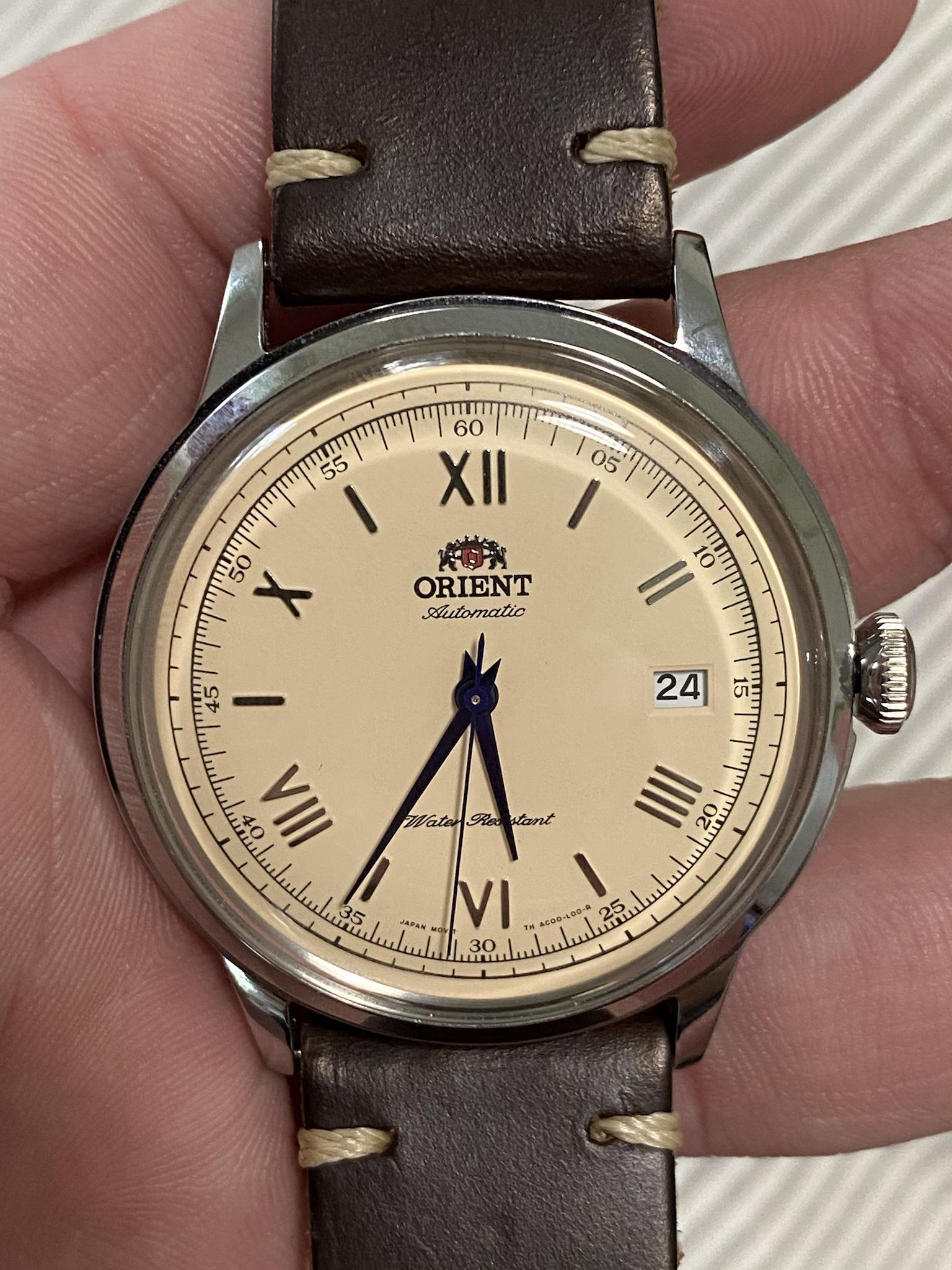 WTS Orient Bambino Gen 2 Version 2 cream dial w Horween strap