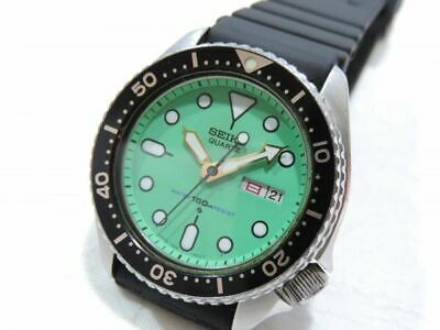 Seiko Diver 7548-700C Day Date Green 150m Rare Quartz Authentic