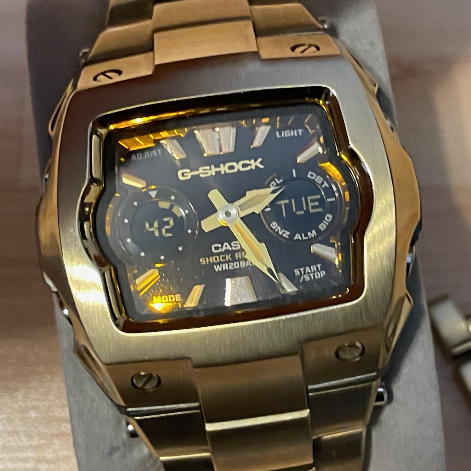 WTS] Casio G-Shock G-011BD-9A “The Cube” Gold & Black Steel Analog