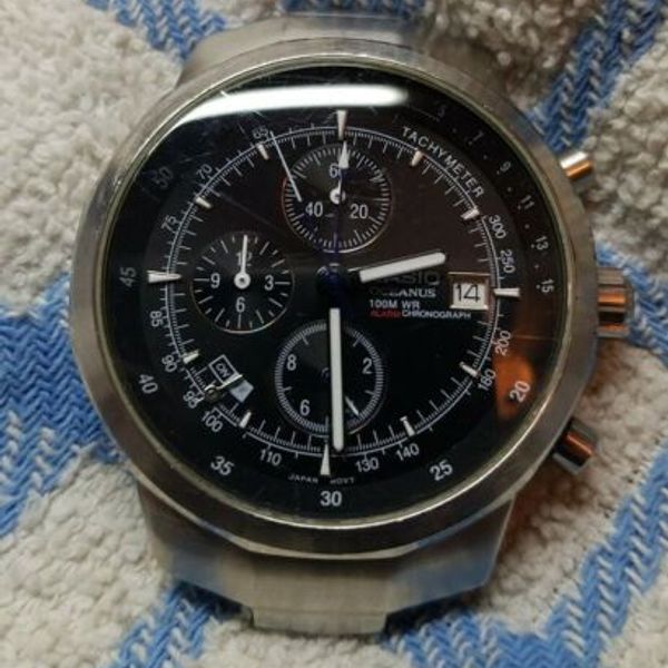 Casio Oceanus OC500 Chronograph WR 100M Alarm/Date Used Condition new