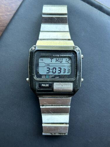 Vintage Seiko Pulsemeter Heart Rate Alarm Watch S229-5019 Digital