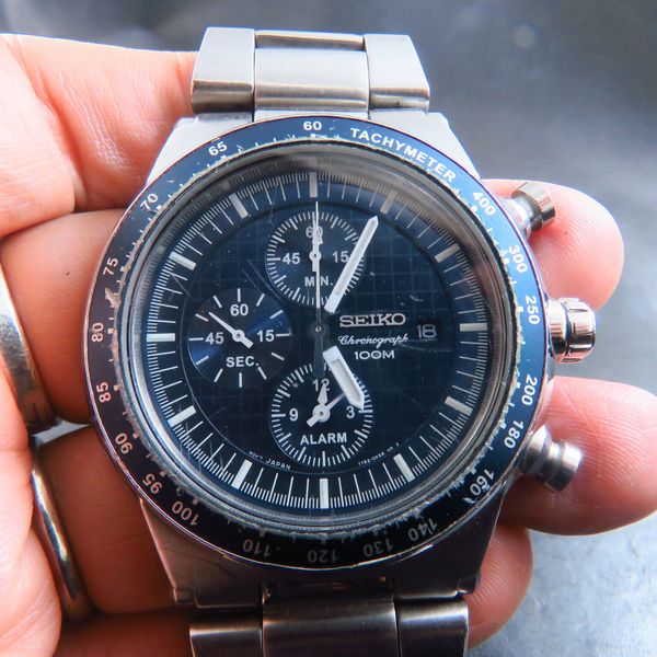 7T62 Japan Seiko Chronograph Quartz Men Watch For Part Or Repair ...