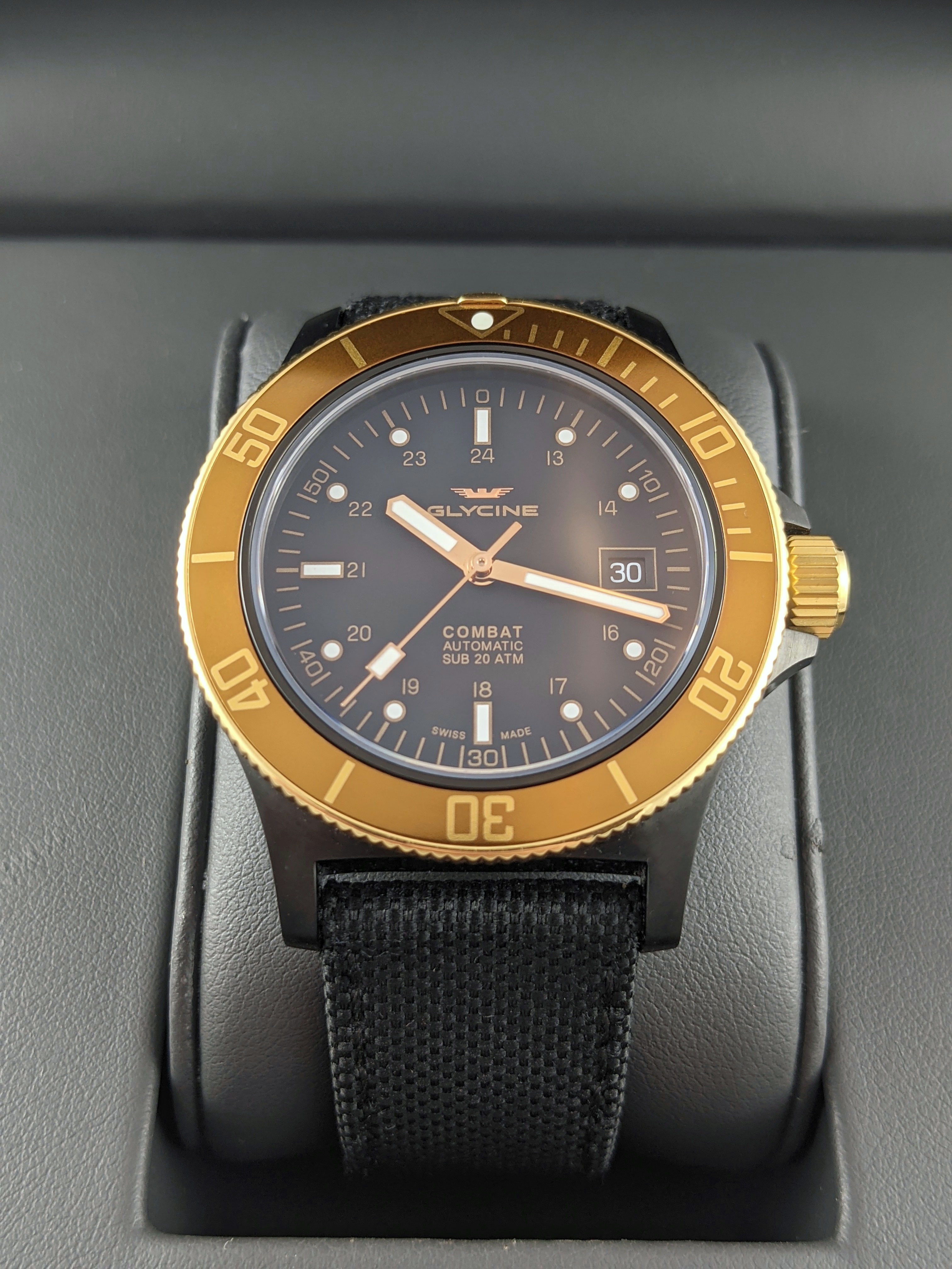 For Sale Glycine Combat Sub Goldeneye 42mm GL0093 WatchCharts