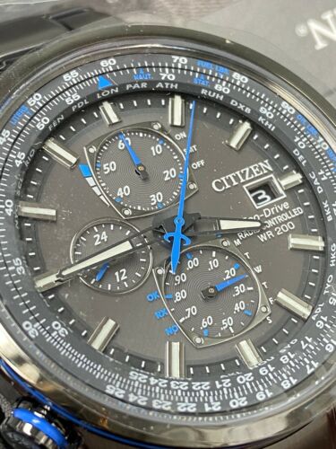 Citizen Eco-Drive Chronograph Atomic Gray Stainless Steel store Case - AT8027-55H