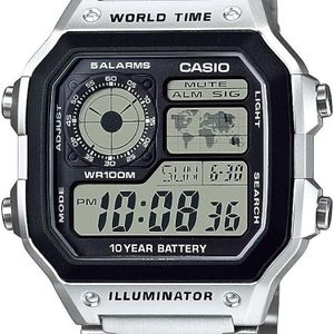 Casio WORLD TIME ILLUMINATOR DIGITAL CHRONOGRAPH WATCH AE1200WH BRAND NEW