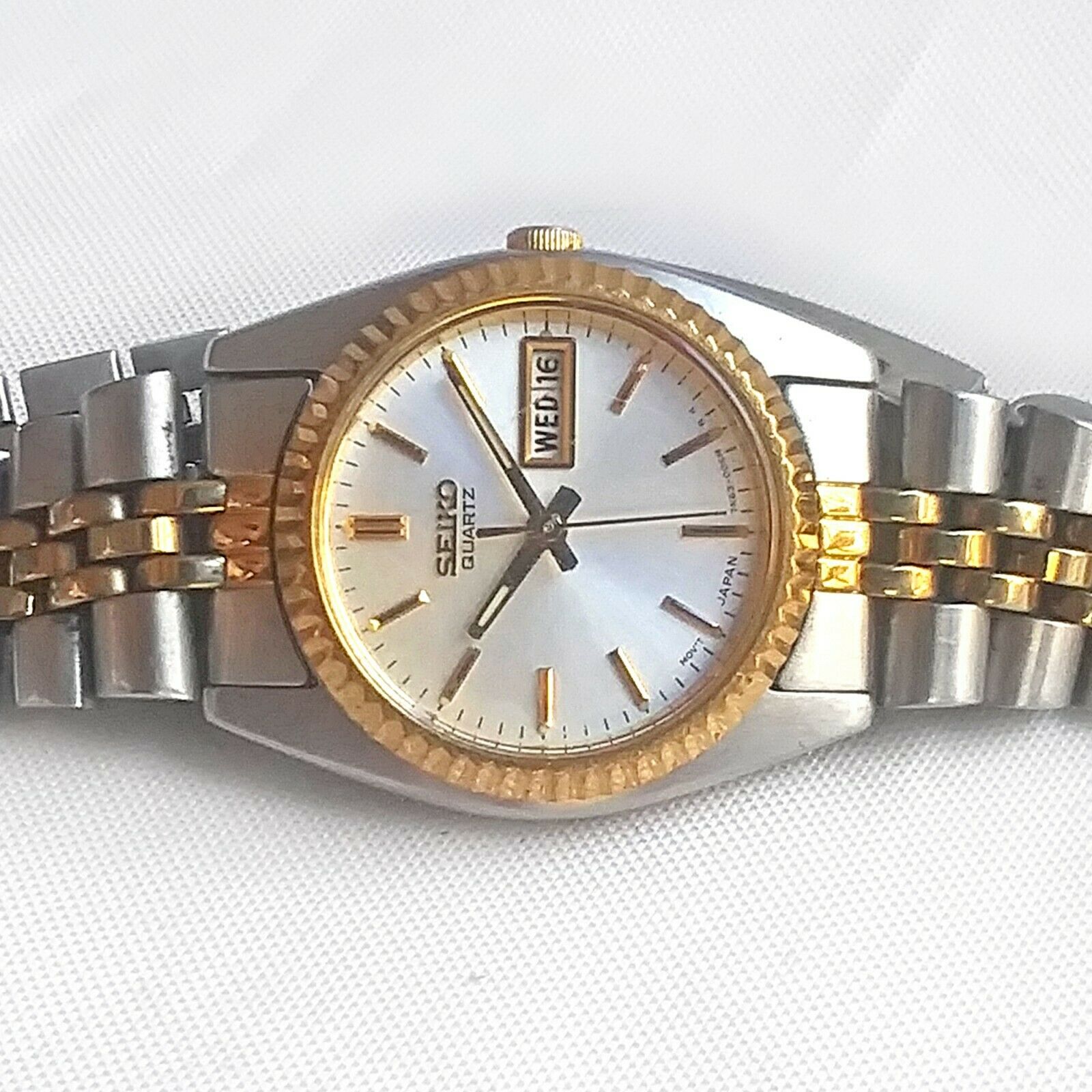 Seiko Day Date Watch 7N83-0041 Fluted Bezel Datejust Homage  display picture 1