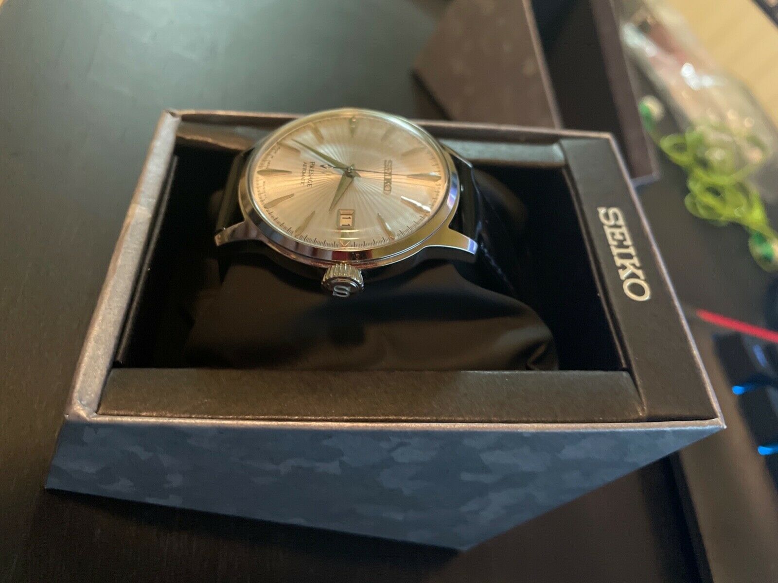 Seiko Presage Automatic Watch Silver Face 4r35-01TO