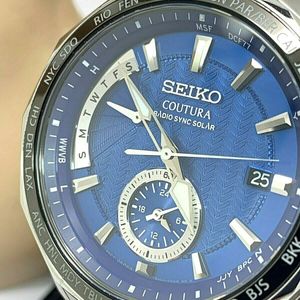 Seiko Men's Coutura Radio Sync Solar World Time Stainless Steel Watch SSG019  | WatchCharts