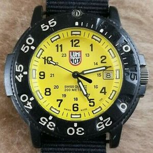 LUMINOX NAVY SEALS 3000/3900 3H Tritium TUBES CARBON YELLOW 40mm