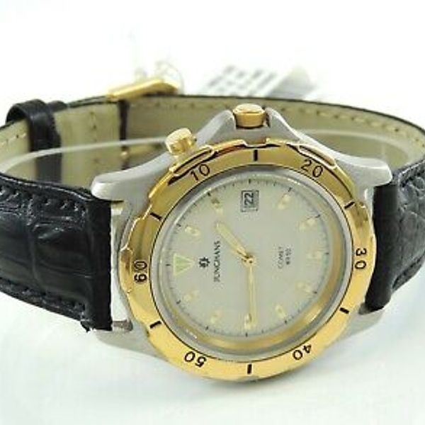 JUNGHANS Comet WR 50 Quartz Mens Watch/Gold Plated/Ref41/1650