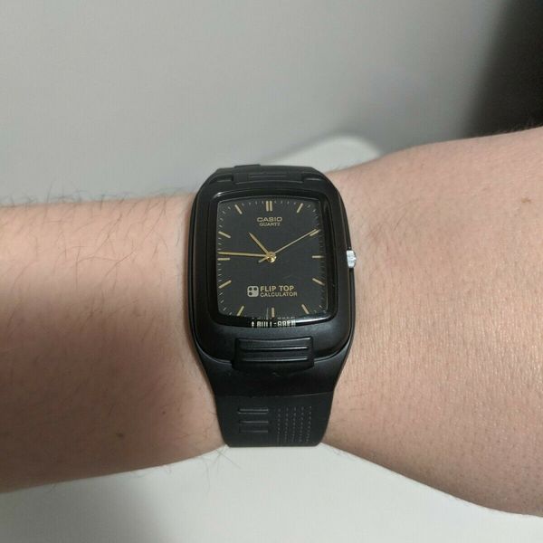 Casio FTP-10 Flip Top Calculator Watch Module 760 Japan Vintage Rare ...