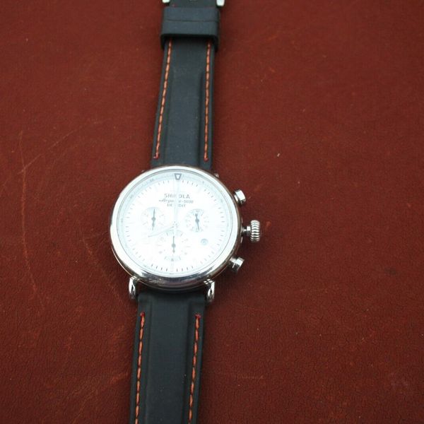 SHINOLA ARGONITE5030 DETROIT CHRONOGRAPH, Near Mint, Replacement Band