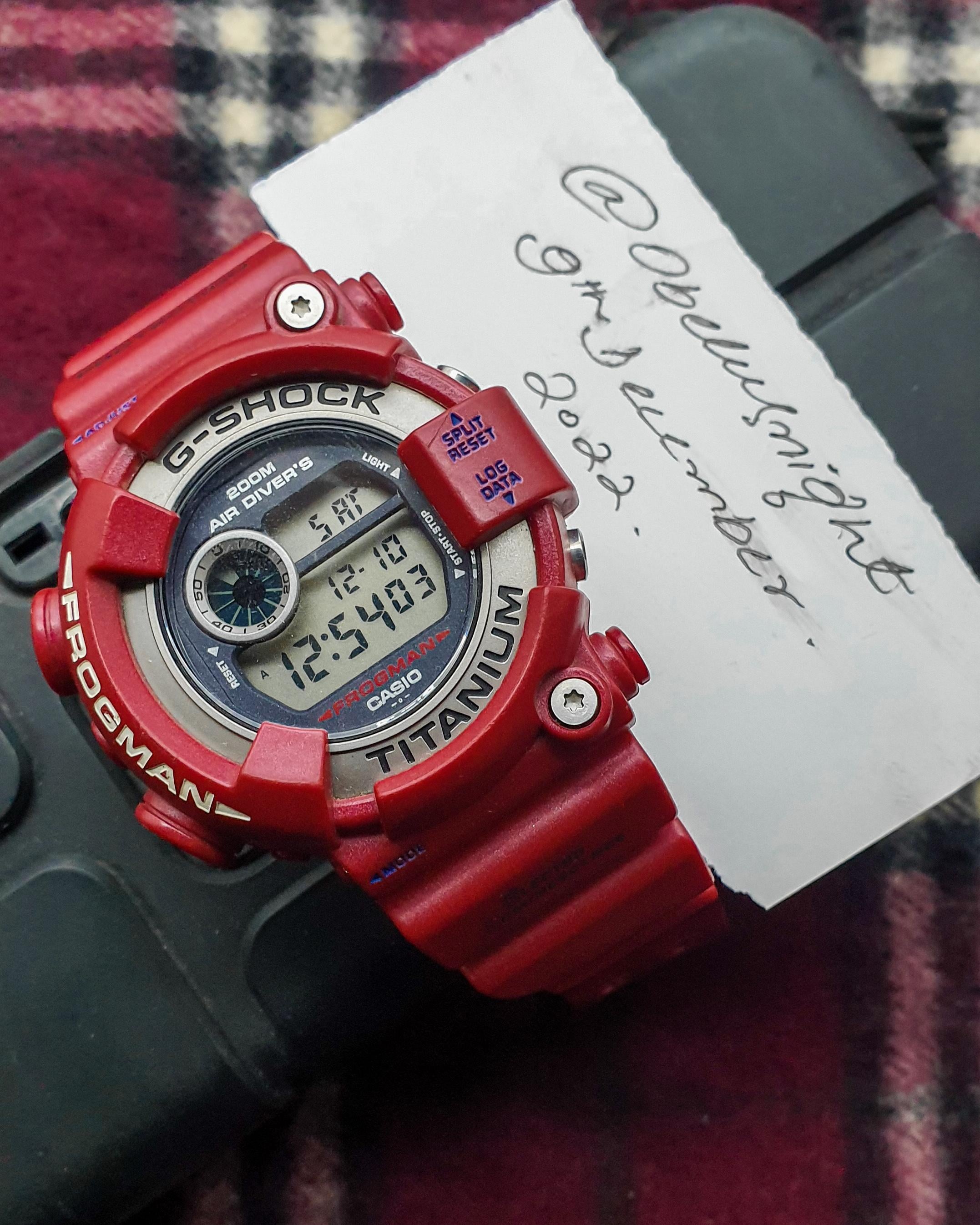 WTS Vintage CASIO G SHOCK DW 8201 GF4 FROGMAN Diver Titanium Retro JDM WatchCharts Marketplace