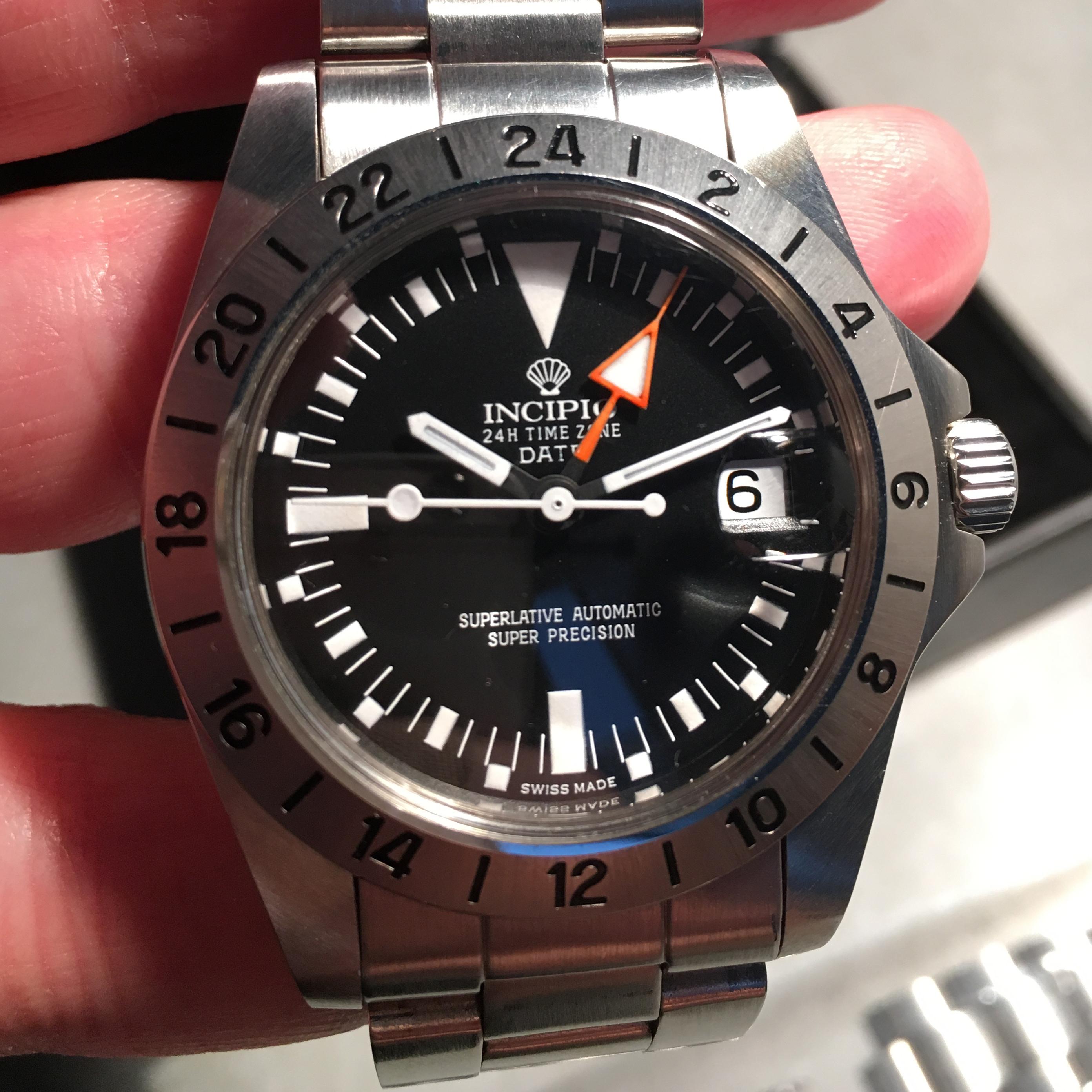 [WTS] INCIPIO インキピオ GMT 39mm - SWISS MADE- ETA 2893-2 - Limited to 300 EVER  | WatchCharts Marketplace