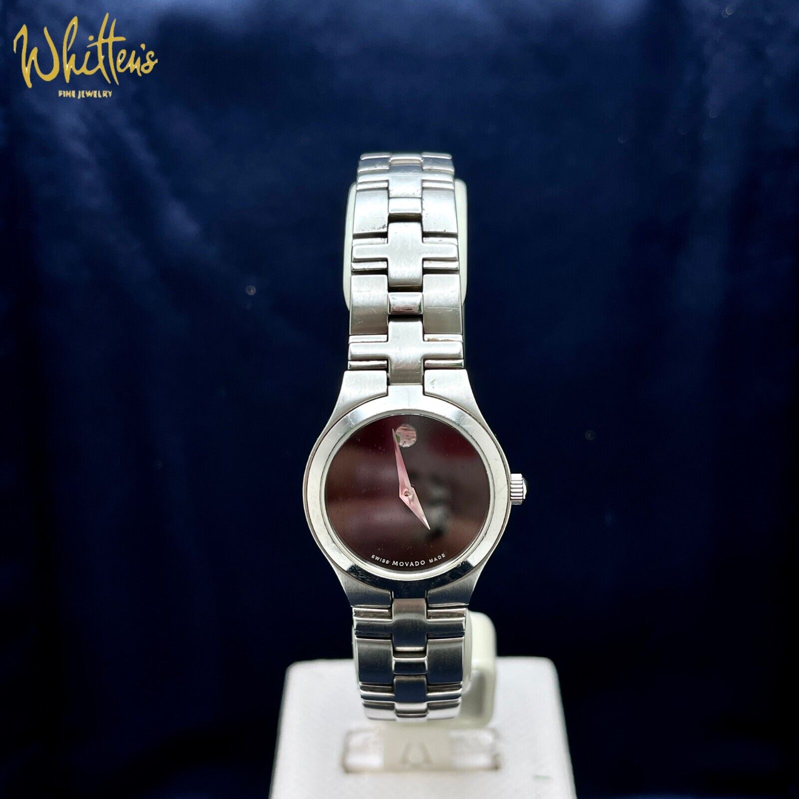 Ladies MOVADO Black Museum Dial Swiss Movement 84 E4 1844 