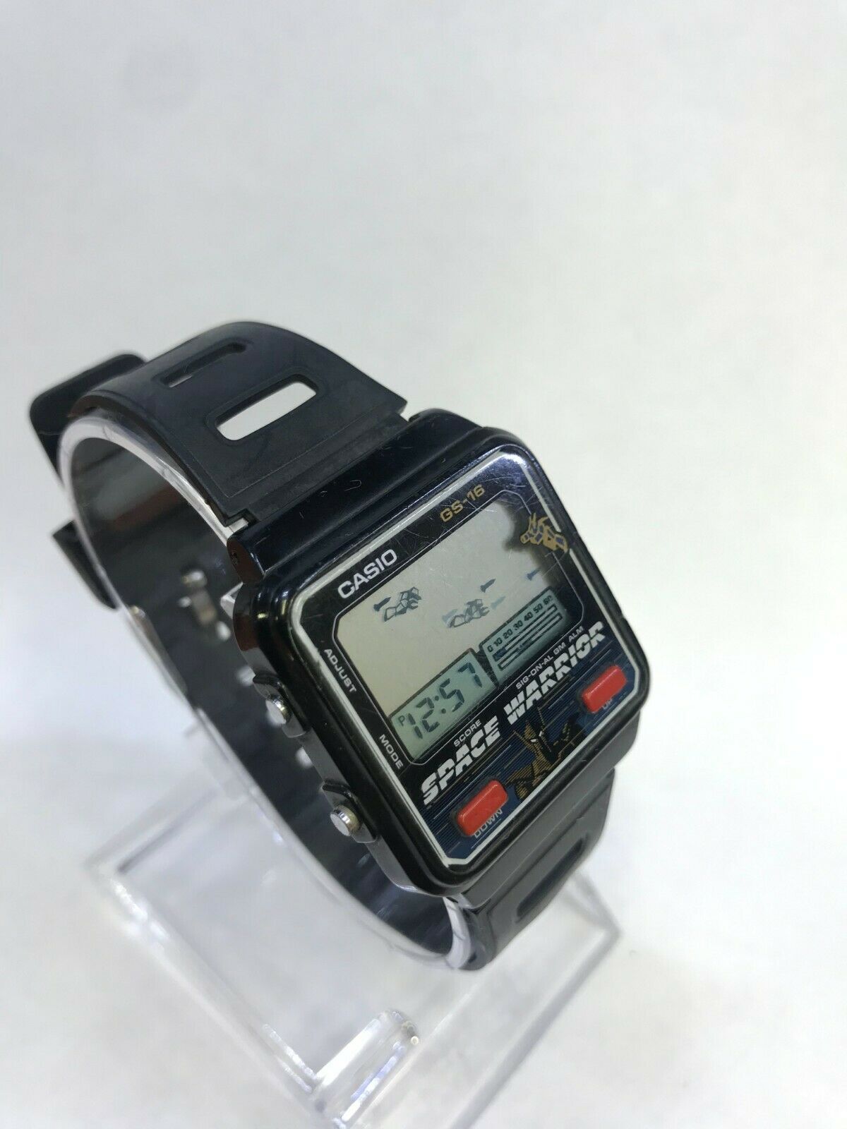 Used Casio GS-16 Space Warrior Game Digital Watch Rare Vintage