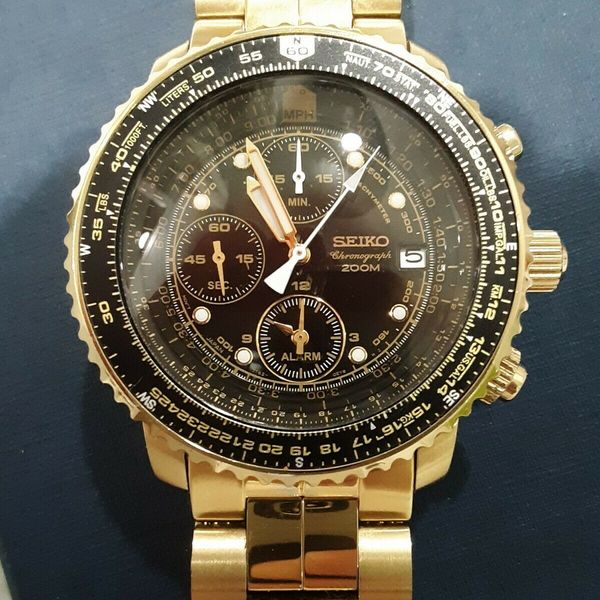 Seiko Flightmaster Gold Model Ref. SNA414P1 | WatchCharts