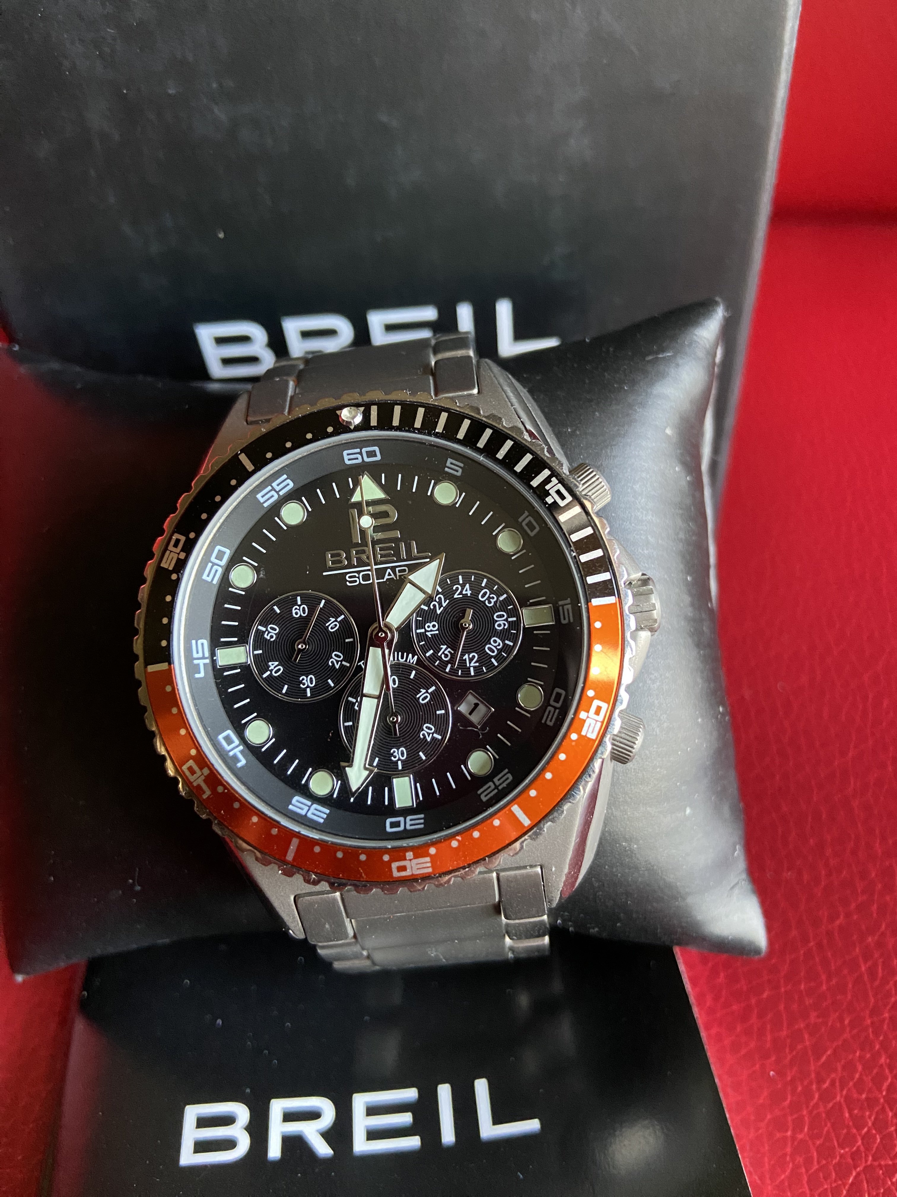 199 USD All Titanium Solar Diver Chronograph by BREIL WatchCharts