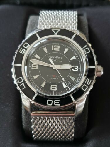 Seiko Fifty Five Fathoms Mod 42 mm Stainless (SNZH55), new seiko mesh  bracelet | WatchCharts