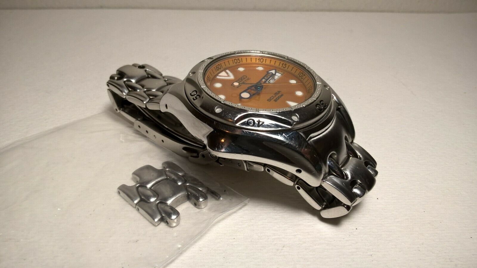 Rare Seiko Scuba 200m Pippin SBBW067 5M43-0D90 Metallic Orange