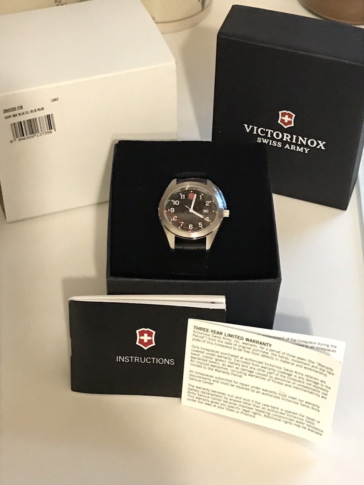 Victorinox Garrison Black Dial Silicone Strap Watch 26033CB NEW WatchCharts