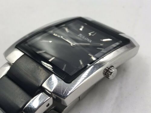 Mens Bulova Two Tone Black Ceramic Stainless Steel 299 Watch C960893 For Repair WatchCharts Marketplace