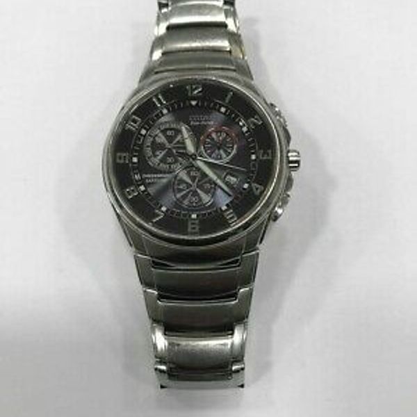 稼働品／CITIZEN Eco-Drive chronograph H500 Citizen Eco Drive H500 Men's Titanium Chronograph Watch