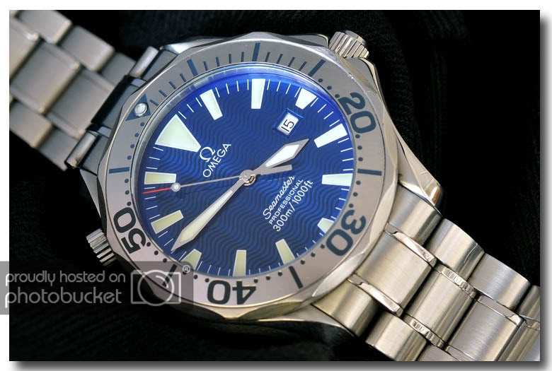 omega seamaster electric blue quartz