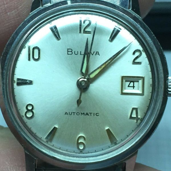 Vintage Men's Bulova M3 automatic, date wristwatch. Runs. WatchCharts