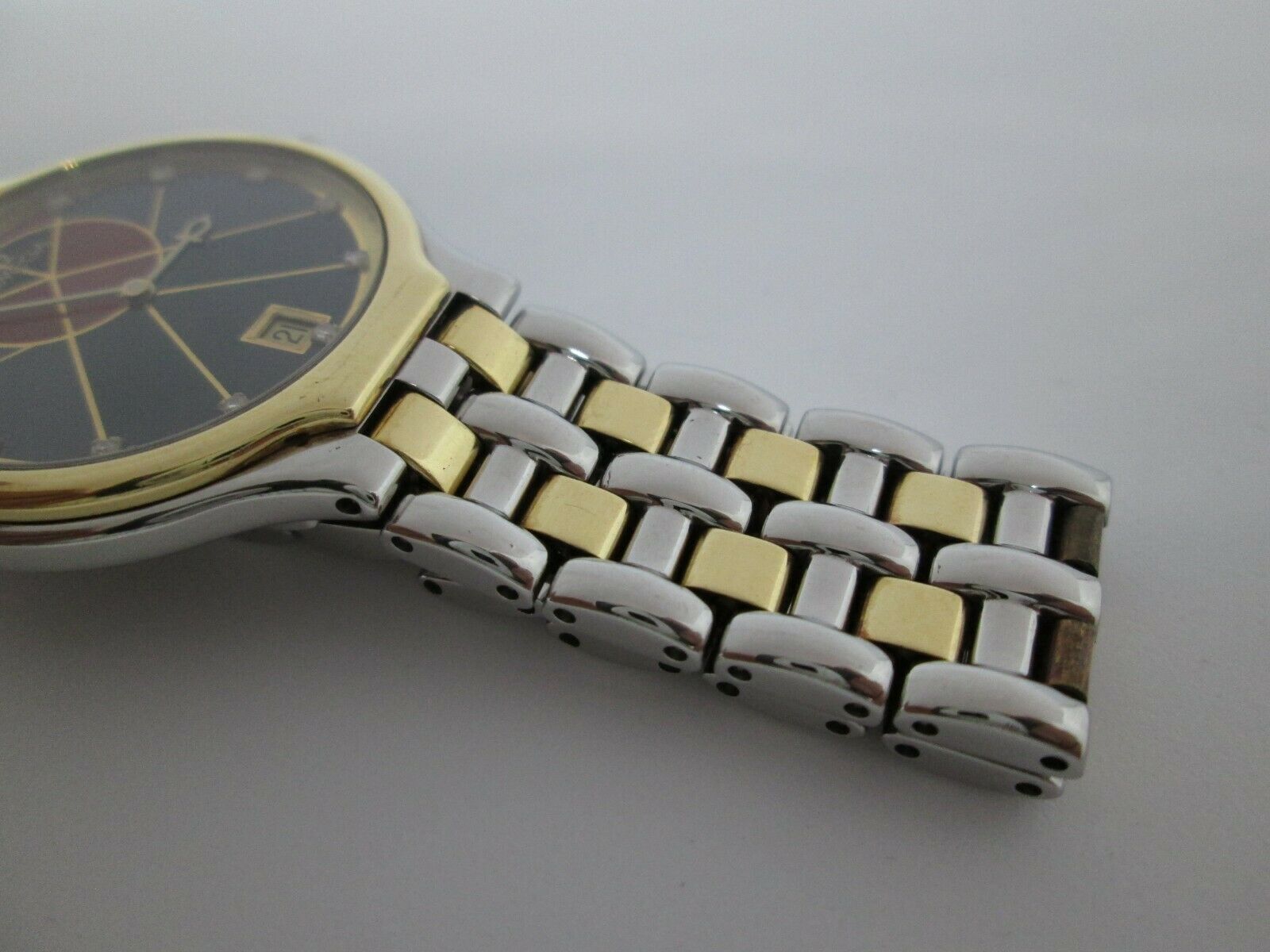 Vintage Men's Omega 1449/432 Deville Quartz SS & 18kt Gold watch w