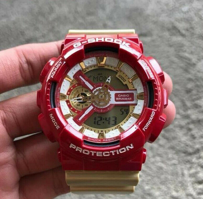 g shock red and gold