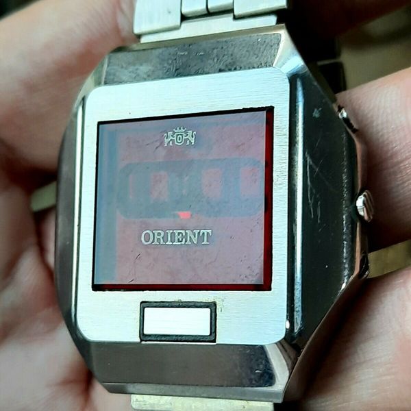 Vintage Orient Red LED Japan Digital Watch parts repair WatchCharts