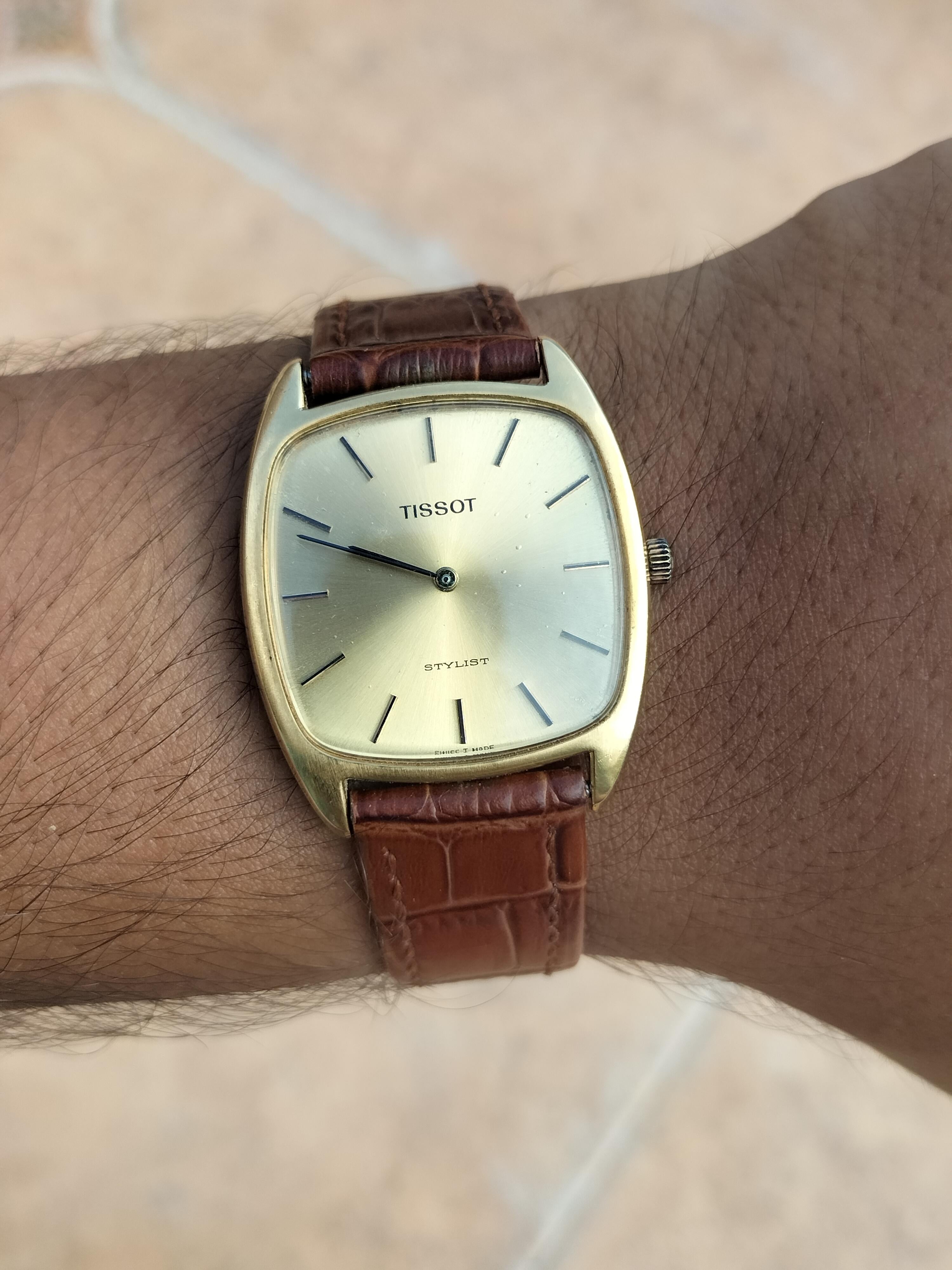 WTS RARE VINTAGE 1965 72 MECHANICAL TISSOT STYLIST GOLD TANK