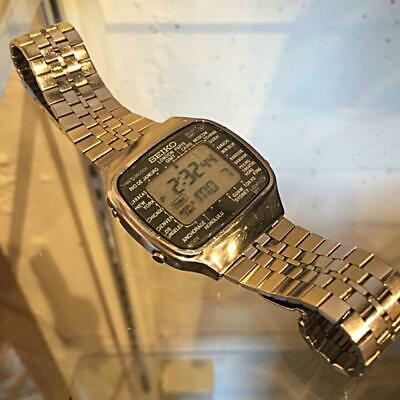 SEIKO WORLDTIME A708-5000 80's digital Quartz watch stainless