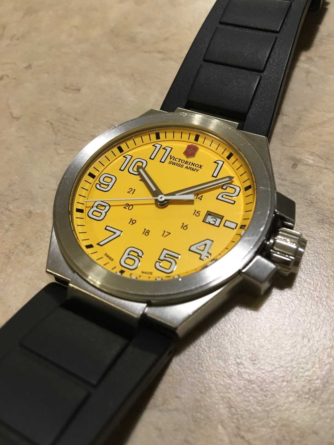 Victorinox yellow cheap watch