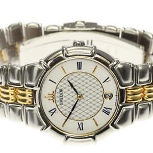 SEIKO CREDOR 9579-6000 Date white Dial Quartz Men's