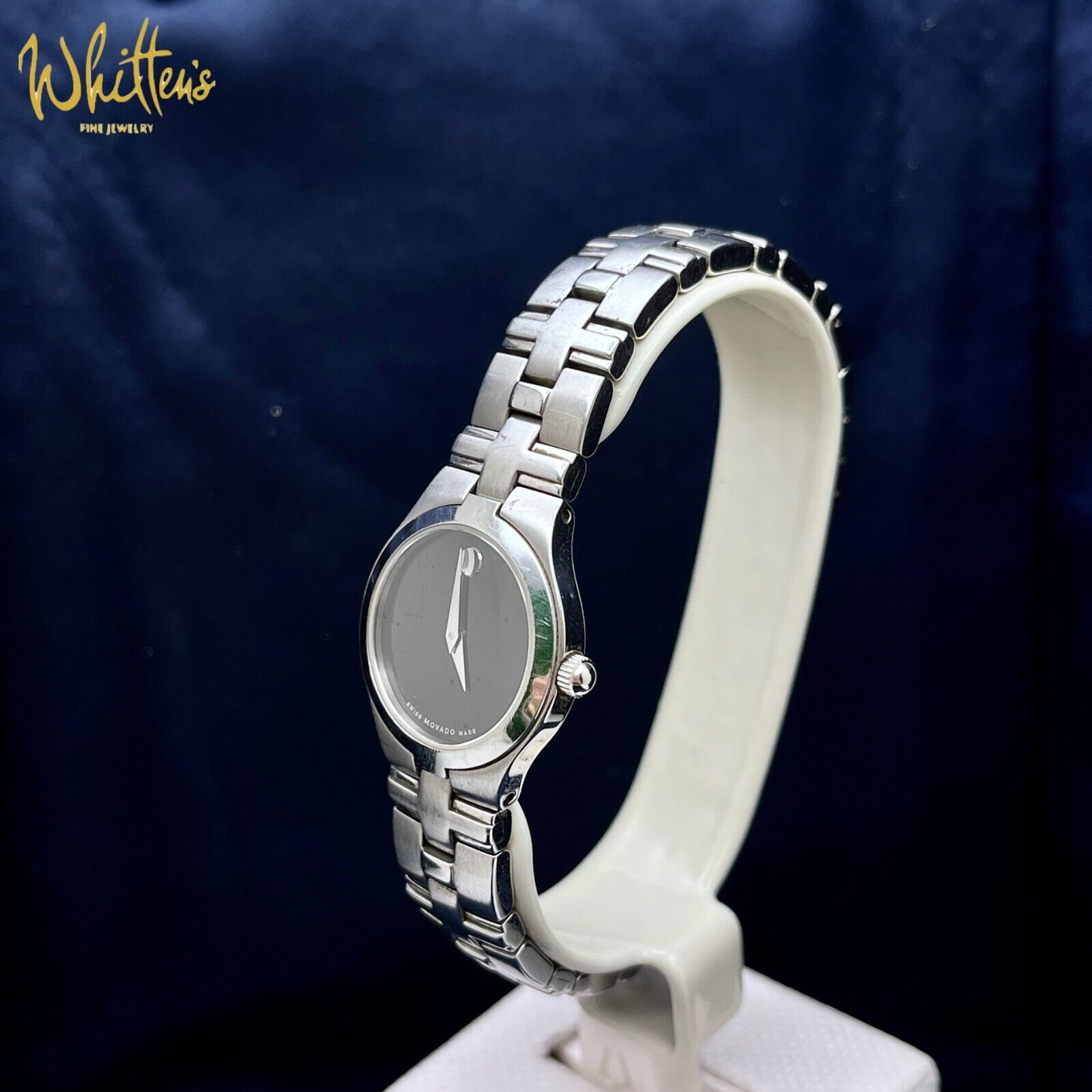 Movado Museum Juro Women\'s Watch 84-E4-1844 Stainless Steel Sapphire Crystal Ladies MOVADO Black Museum Dial Swiss Movement 84 E4 1844  main image 2