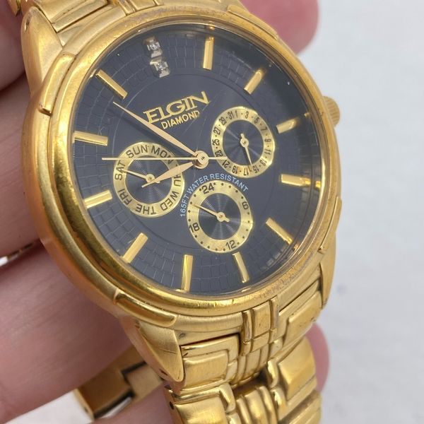 ELGIN Men's Watch FG165N Japan Needs Battery | WatchCharts Marketplace