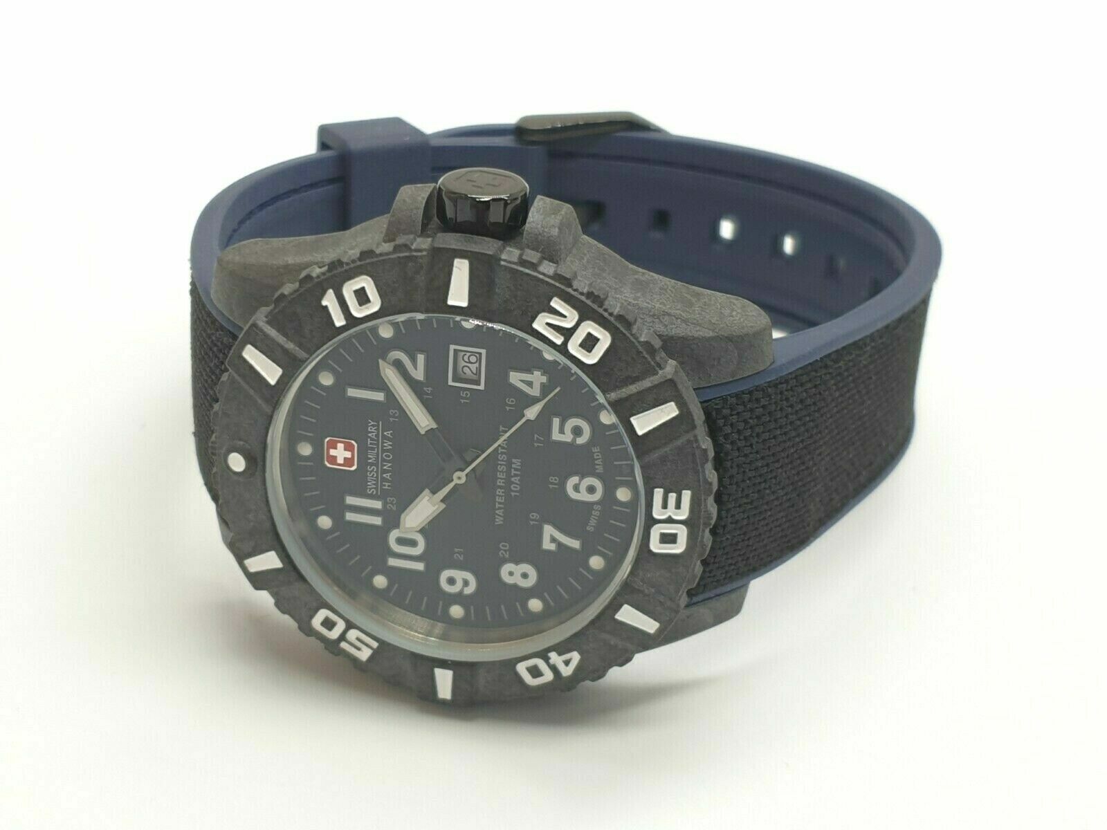 Swiss military discount hanowa black carbon