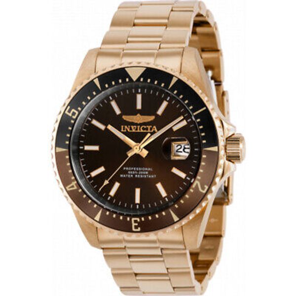 Orologio Uomo Orient Mako 40 RN-WJ0004Y Quadrante Marrone Solare Usato