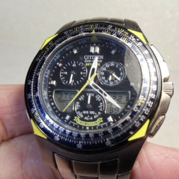 Citizen Eco-Drive C650 T000967 Y Skyhawk Blue Angels Titanium Watch ...