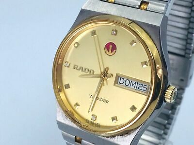RADO Watch VOYAGER 636.4011.4K Automatic 18K Gold Plated Day Date