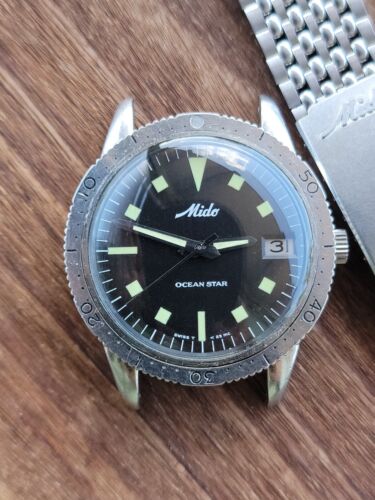 Mido Diver 5907 Ocean Star Vintage Rainbow Powerwind Black Dial