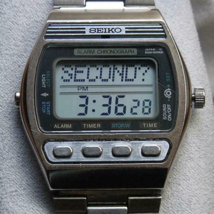 Seiko Vintage Rétro Digital D229-5010 Japan Made Watch Men's