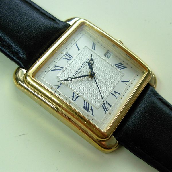 ハミルトン レジスタード エディション 腕時計 6212 ローマン デイト Registered Edition Quartz Hamilton Men's Dress Watch - 6212