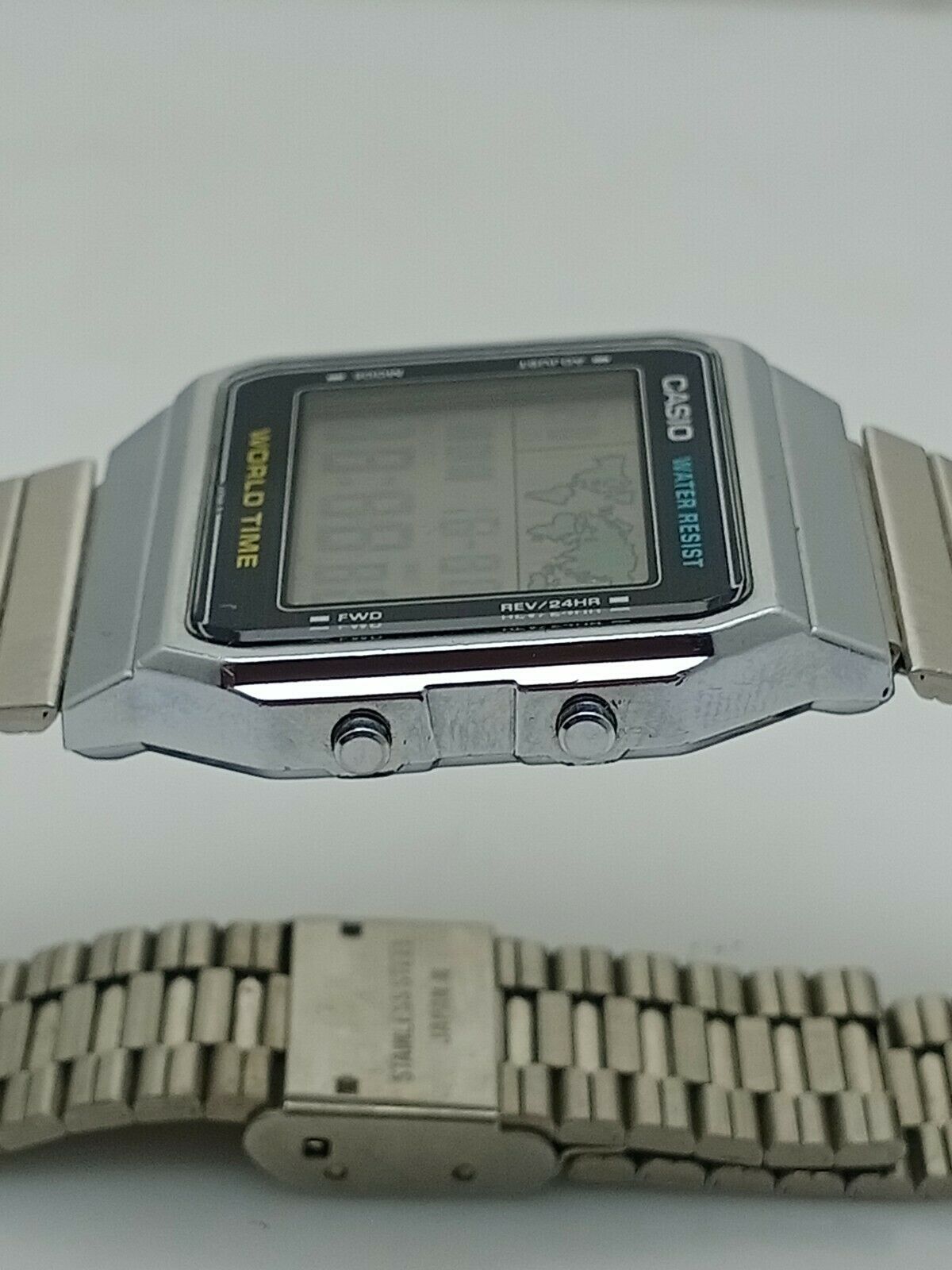 Vintage Casio A300U Module 643 World Time Alarm Digital Watch 