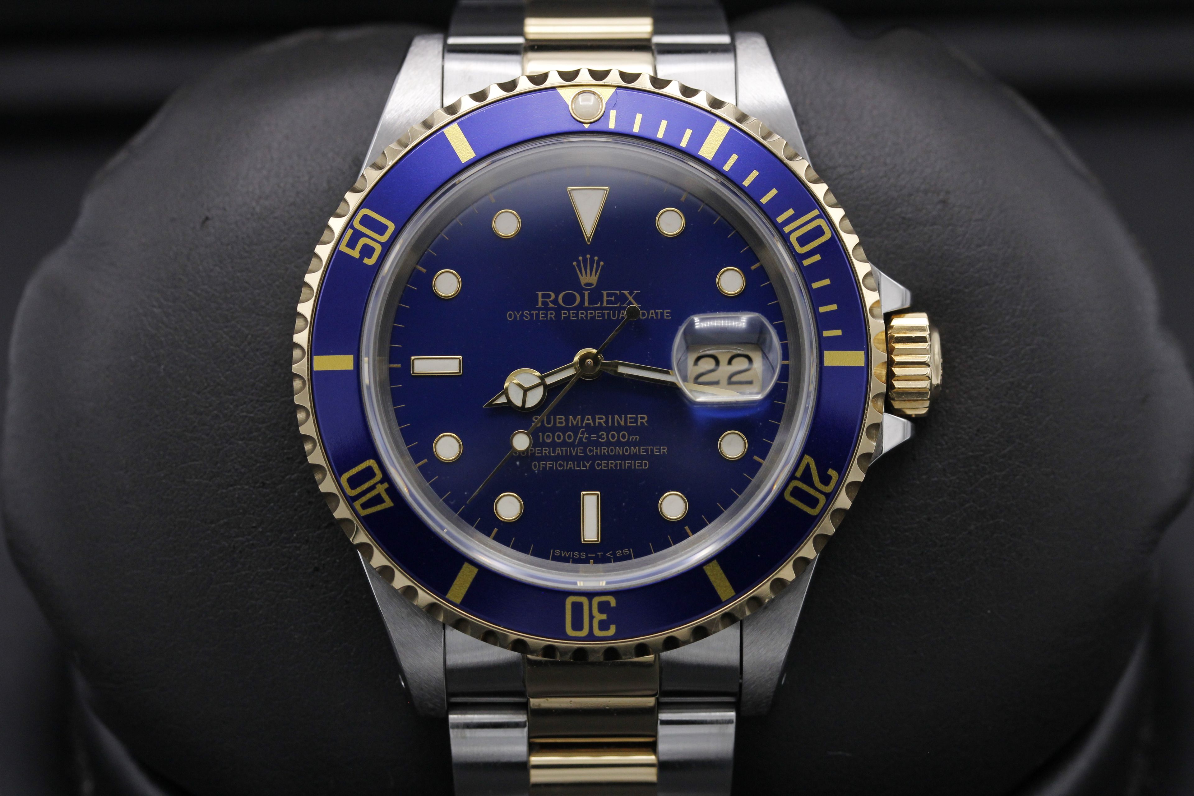 FSOT Rolex Submariner 16613 Blue Dial Two Tone Excellent