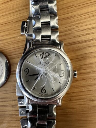 Tissot Stylis T White Women s Watch T028210A Needs New Glass