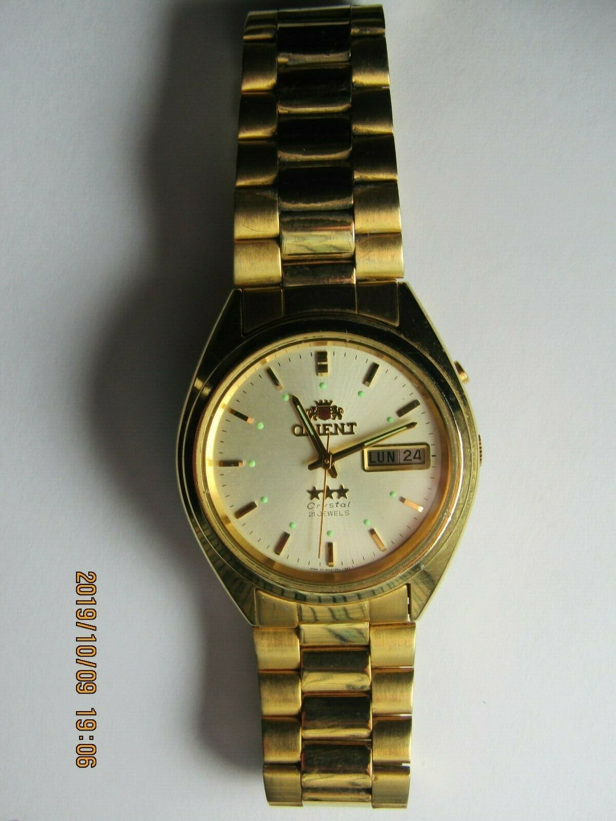 Orient watch crystal 21 jewels gold price hotsell