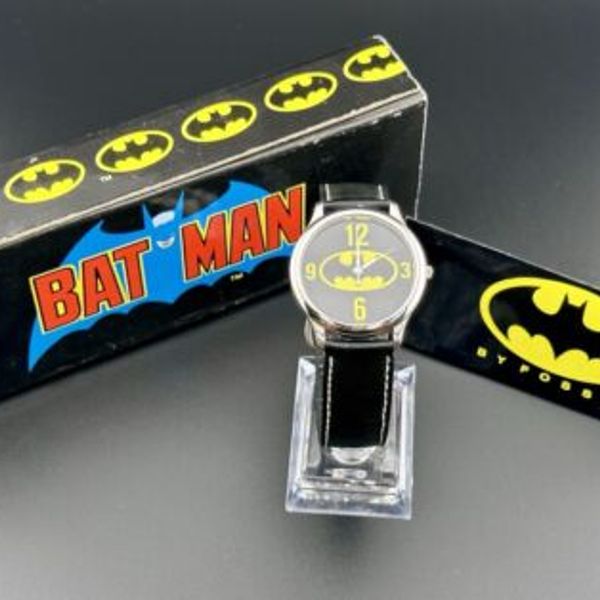 Working Vintage Collectors 1989 Fossil Batman DC Comics Mens Watch